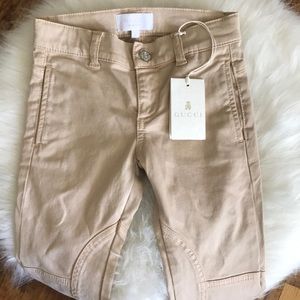 Size 4 little girls beige Gucci riding pants.